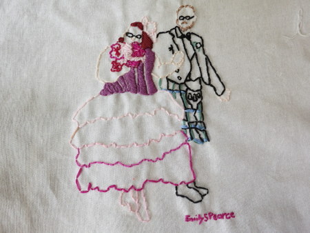 Embroidered Wedding Portrait