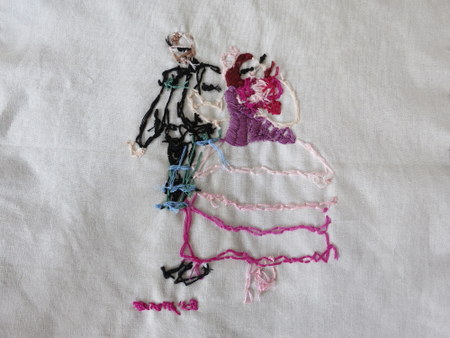 Embroidery backside